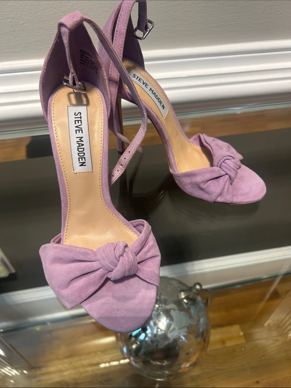 Gorgeous lilac Steve Madden Knot Front Slingback Heels- NEVER WORN!